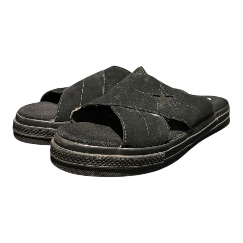 Converse One Star Women's Size 9.5 Sandals Suede Slip Shoes Black 564149C